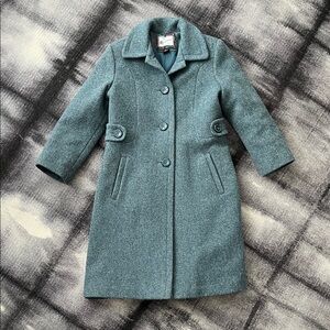 Rothschild Children’s Teal Wool Blend Pea Coat, 6x